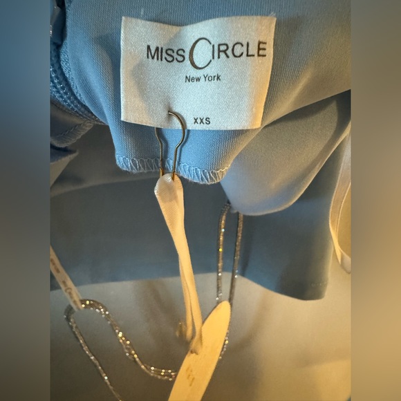 Miss Circle Baby Blue Crystal Strap Corset Top and Flare Pants size XXS (both) - Picture 8 of 9